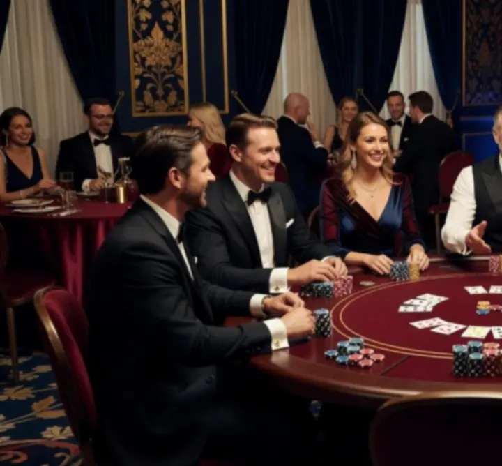 Eleganckie wydarzenie pokerowe w stylu kasynowym
