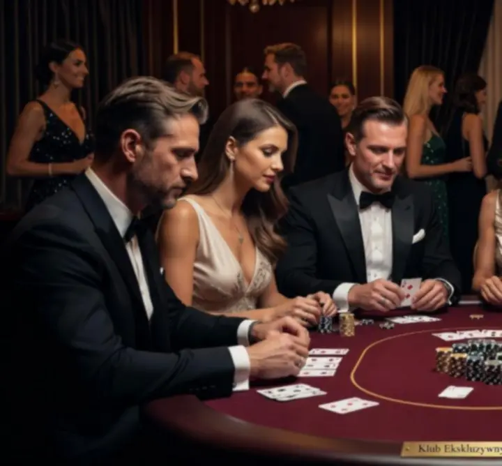 Urodzinowy wieczór pokerowy przy eleganckim stole podczas prywatnej imprezy.